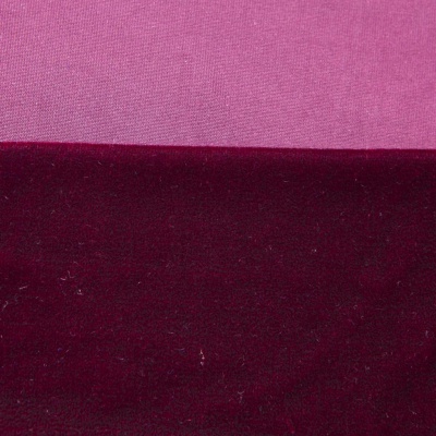 Бархат стрейч №2, 240 гр/м2, шир.160 см, (2,6 м/кг), цвет бордо - купить в Нижнекамске. Цена 740.88 руб.