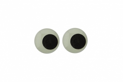 Глазки для игрушек, круглые, с бегающими зрачками, 8 мм/упак.50+/-2 шт, цв. -черно-белые - купить в Нижнекамске. Цена: 15.88 руб.