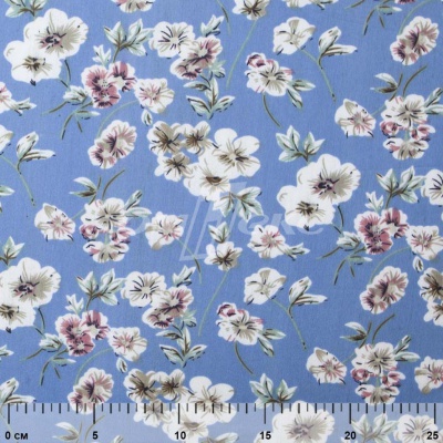 Плательная ткань "Фламенко" 12.1, 80 гр/м2, шир.150 см, принт растительный - купить в Нижнекамске. Цена 241.49 руб.