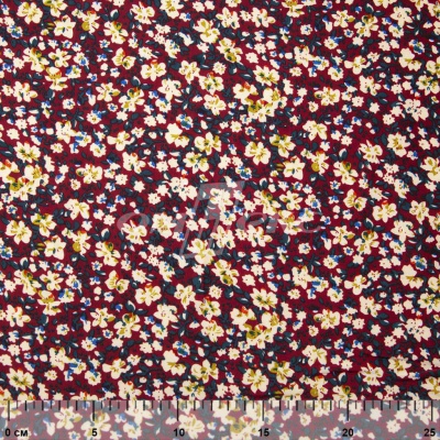 Плательная ткань "Софи" 5.1, 75 гр/м2, шир.150 см, принт растительный - купить в Нижнекамске. Цена 243.96 руб.