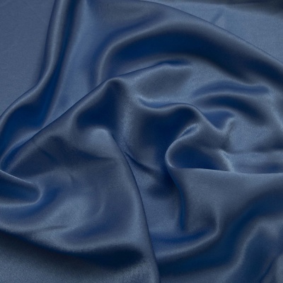 Поли креп-сатин 16-4132, 125 (+/-5) гр/м2, шир.150см, цвет голубой - купить в Нижнекамске. Цена 157.15 руб.