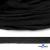 Шнур плетеный d-8 мм плоский, 70% хлопок 30% полиэстер, уп.85+/-1 м, цв.- чёрный - купить в Нижнекамске. Цена: 735 руб.