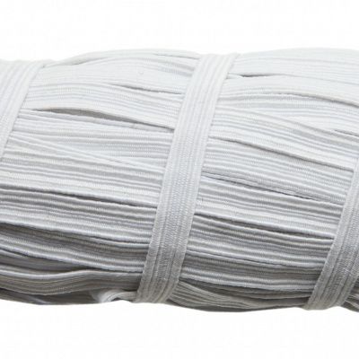 Резинка продежка С-67, шир. 7 мм (20 шт/10 м), цвет белый - купить в Нижнекамске. Цена: 1 296.24 руб.
