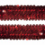 Тесьма с пайетками 3, шир. 30 мм/уп. 25+/-1 м, цвет красный - купить в Нижнекамске. Цена: 1 087.39 руб.