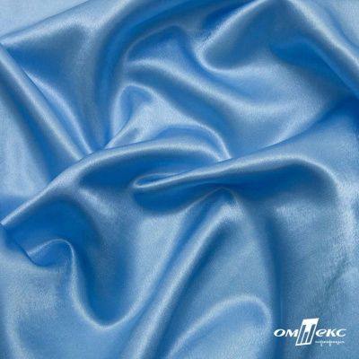 Поли креп-сатин 14-4121, 125 (+/-5) гр/м2, шир.150см, цвет голубой - купить в Нижнекамске. Цена 155.57 руб.