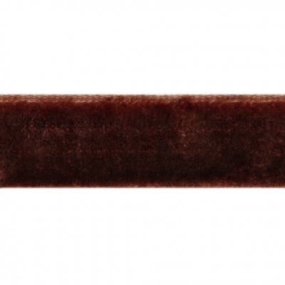 Лента бархатная нейлон, шир.12 мм, (упак. 45,7м), цв.120-шоколад - купить в Нижнекамске. Цена: 396 руб.