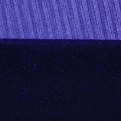 Бархат стрейч №14, 240 гр/м2, шир.160 см, (2,6 м/кг), цвет т.синий - купить в Нижнекамске. Цена 748.44 руб.